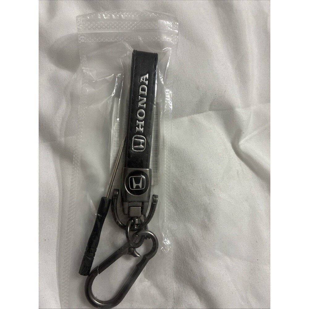 Black Leather Key Holder Keychain for Honda NEW